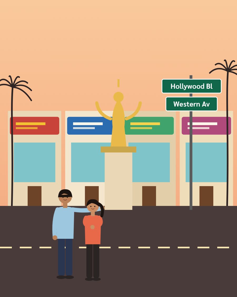 ไทยทาวน์ ถนนฮอลลีวูดตัดกับถนนเวสเทิร์น · Thai Town at Hollywood Blvd and Western Ave