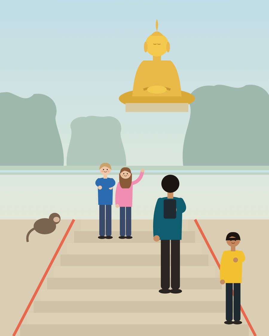 บนยอดวัดถ้ำเสือ · At the top of Tiger Cave Temple